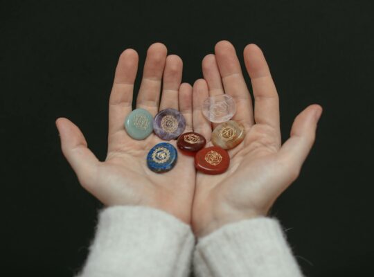 close up shot of a person holding chakra